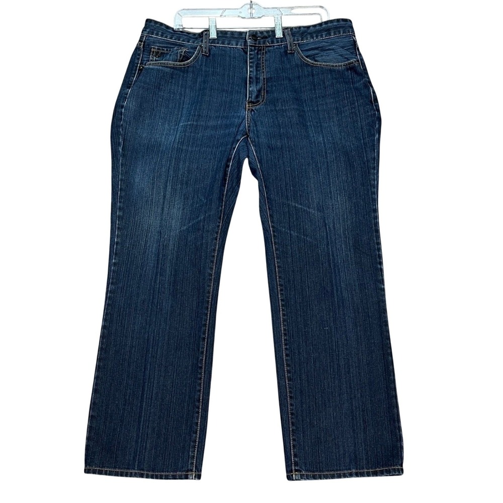 Kenneth Cole New York Jeans Mens 36x30 Dark Wash Straight Leg 5 Pocket Denim EUC